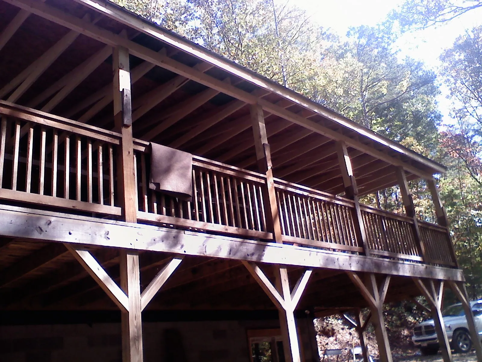 Timber framing under a new elevated porch and deck — Roof Leak Repair in Lewes by Roofing Brothers